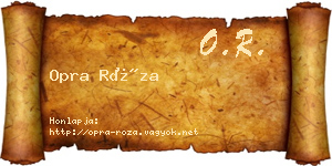 Opra Róza névjegykártya
