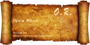 Opra Róza névjegykártya