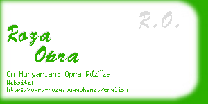 roza opra business card